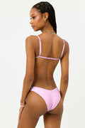 Enzo Shine Azalea Pink Cheeky Bikini Bottom
