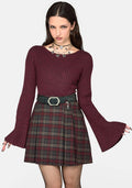 Estella Flared Sleeve Rib Knit Top