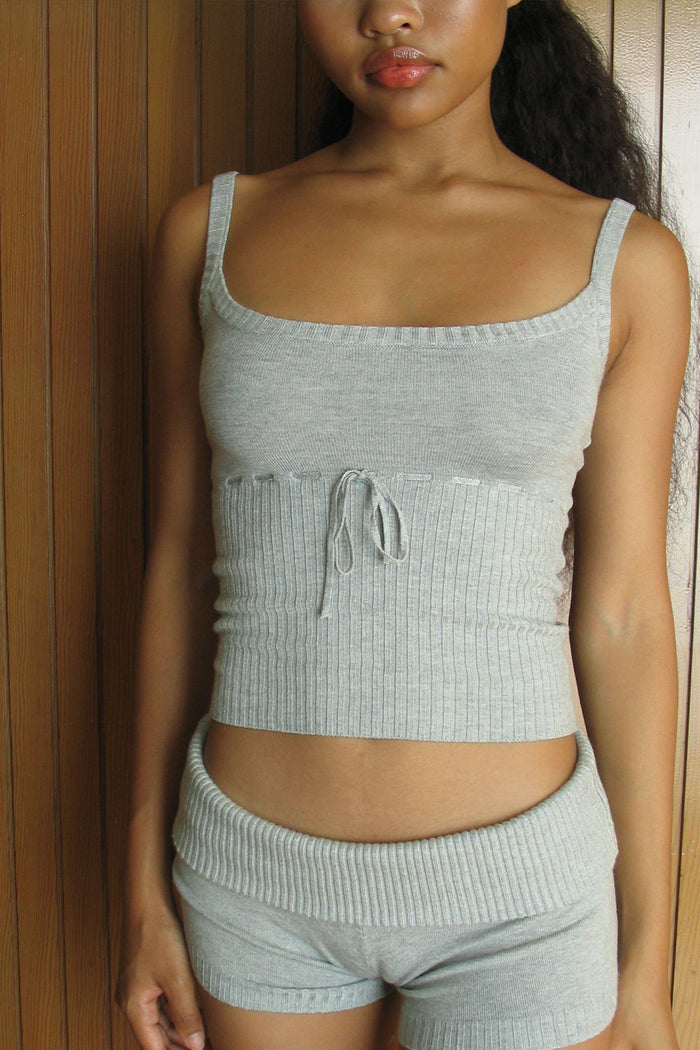 Estelle Knit Tank Heather Grey