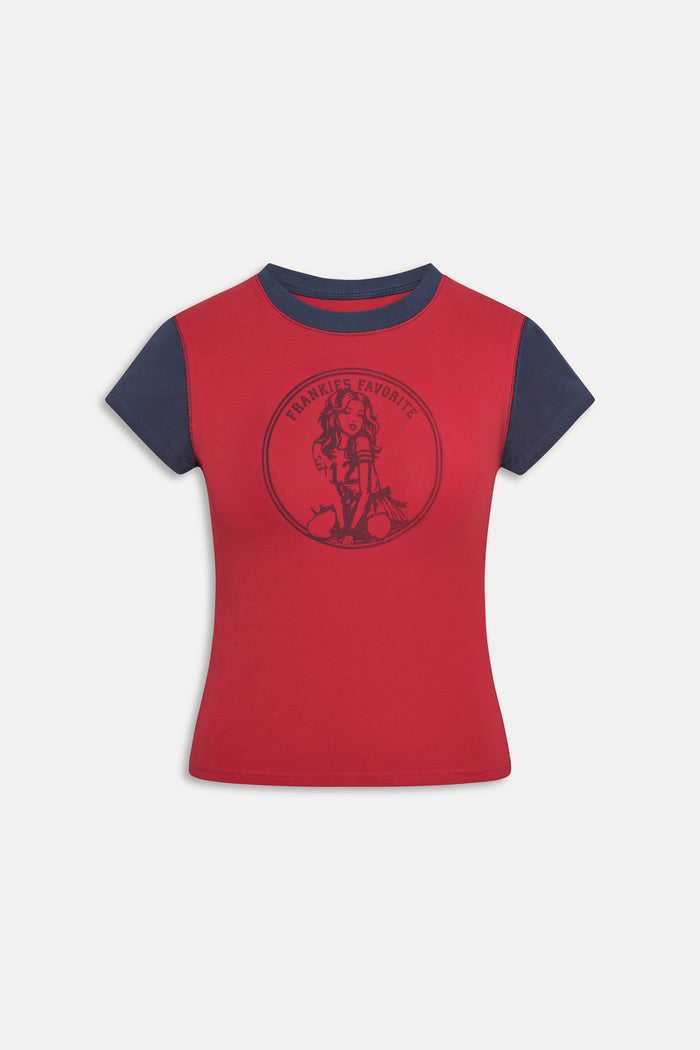 Eva Cotton Ribbed Tee - Letterman