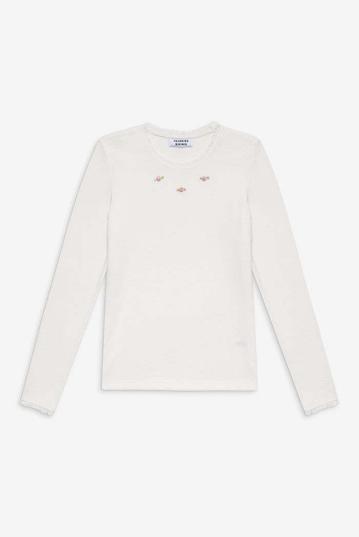 Eve Waffle Long Sleeve in White