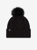 Faux Fur Knitted All Blacks Beanie