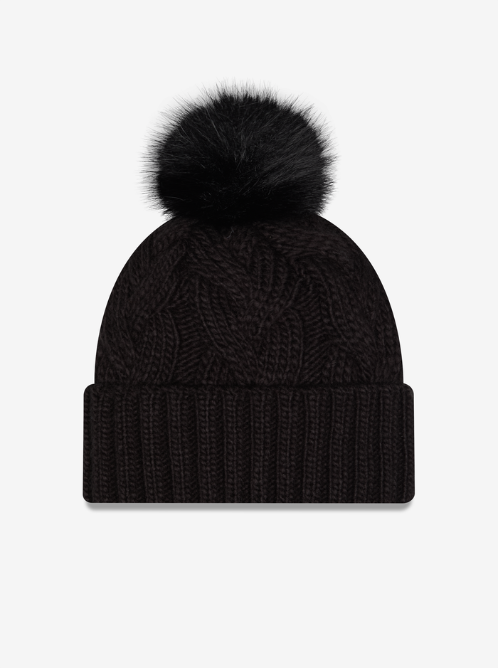 Faux Fur Knitted All Blacks Beanie