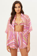 Fifi Dance Pink Viscose Button Up Shirt