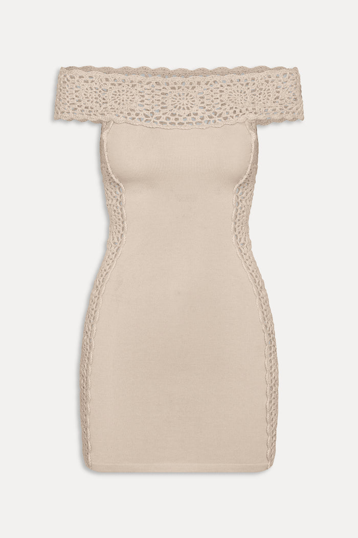 Fleur Crochet Knit Mini Dress - Summer Crochet