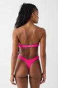Full moon micro shine bikini bottom candy pink