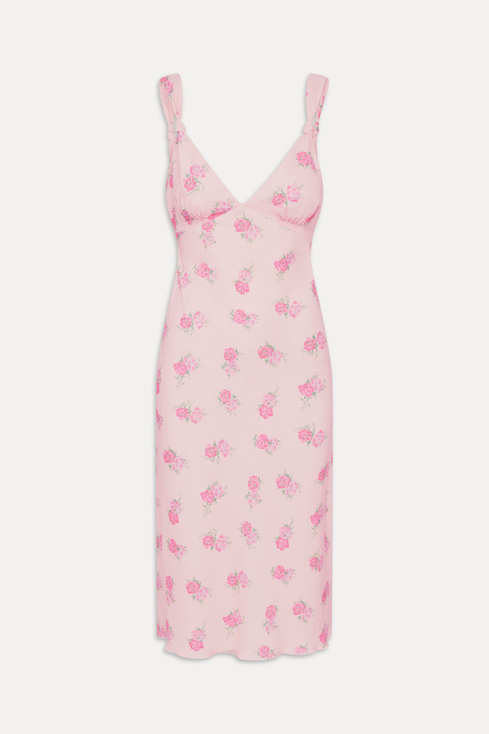 Gem Floral Midi Dress - Fresh Rose