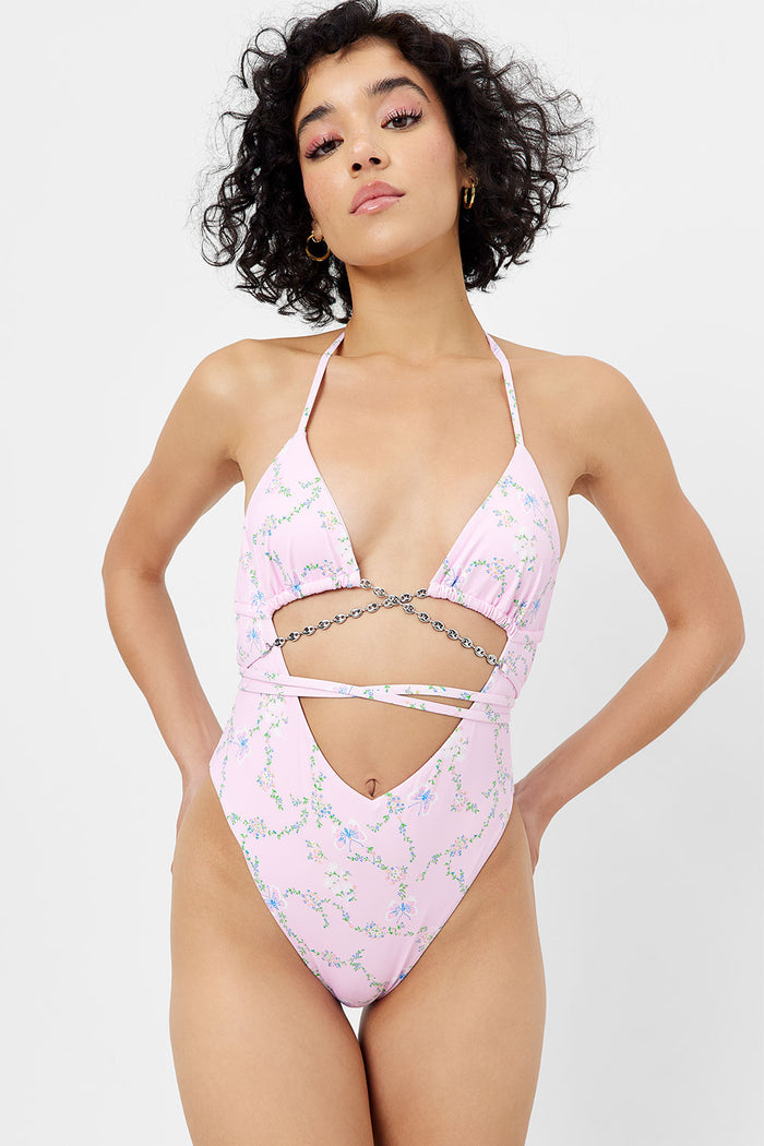 Gemma Floral Wrap One Piece Swimsuit Fairytale