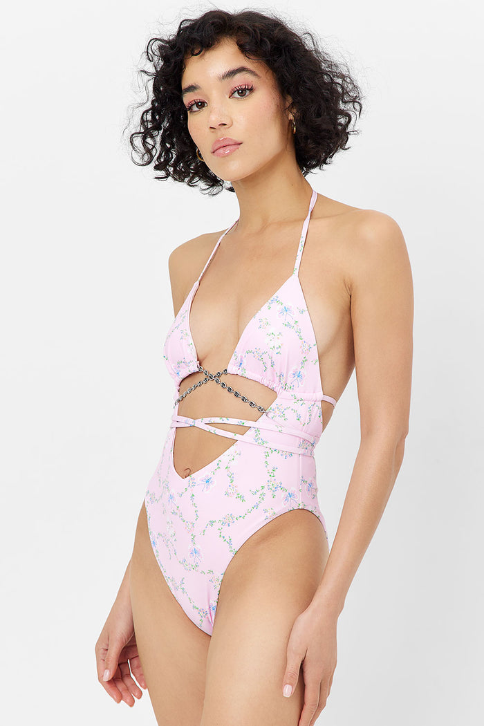 Gemma Floral Wrap One Piece Swimsuit Fairytale