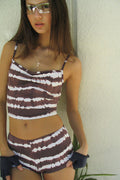 Genevieve Full Coverage Tie Dye Boy Short Taro Tie Dye