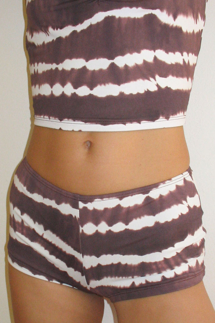 Genevieve Full Coverage Tie Dye Boy Short Taro Tie Dye