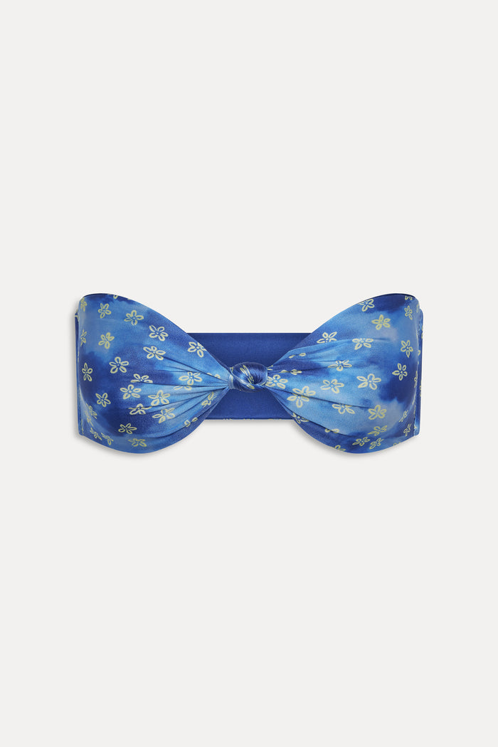 Gigi Bandeau Shine Bikini Top - Cosmic Bloom