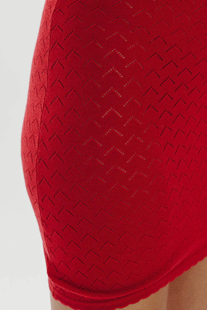 Glamour Halter Knit Mini Dress - Heartstrings