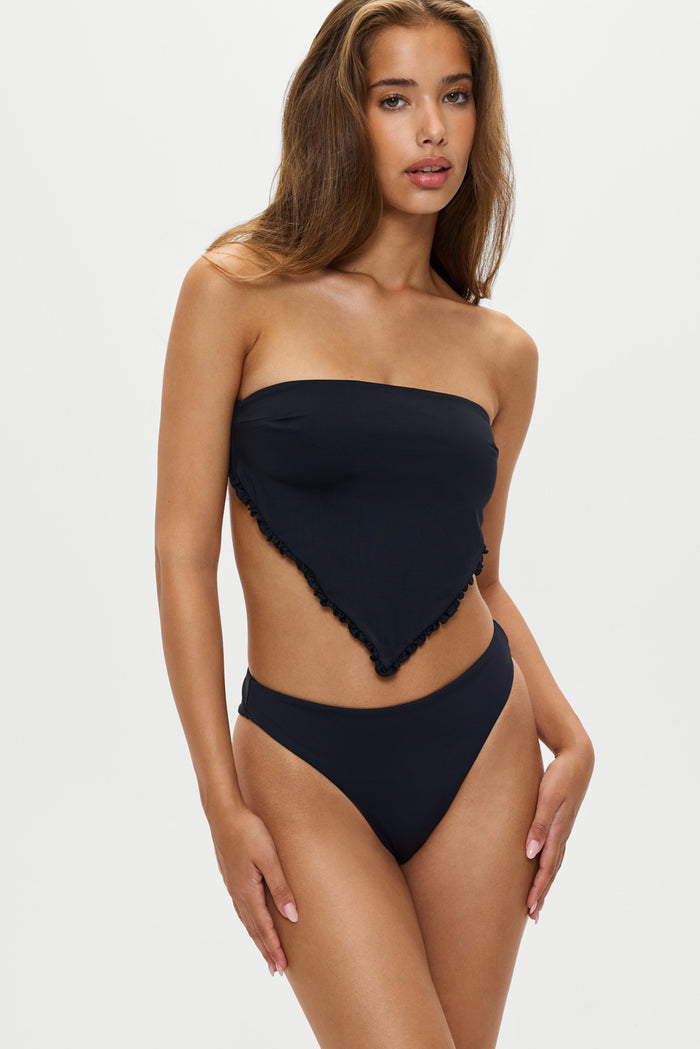 Harley Bandeau Bikini Top - Black