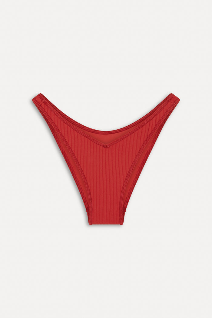 Harper Cheeky Bikini Bottom - Cherry