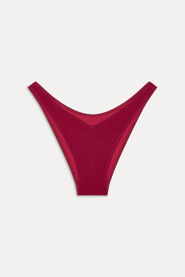Harper Cheeky Bikini Bottom - Vino