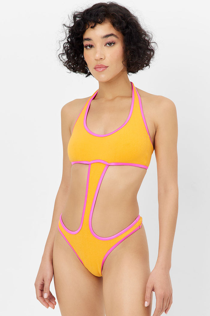 Hayes Terry Monokini One Piece Swimsuit Sundown
