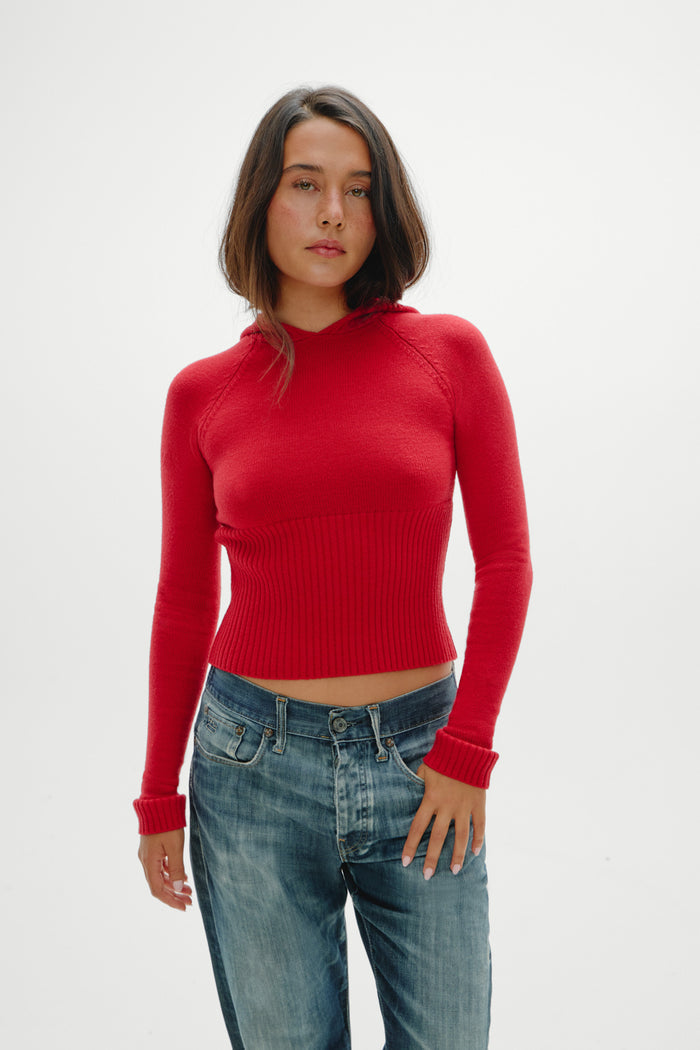 Hazel Knit Hoodie - Heartstrings