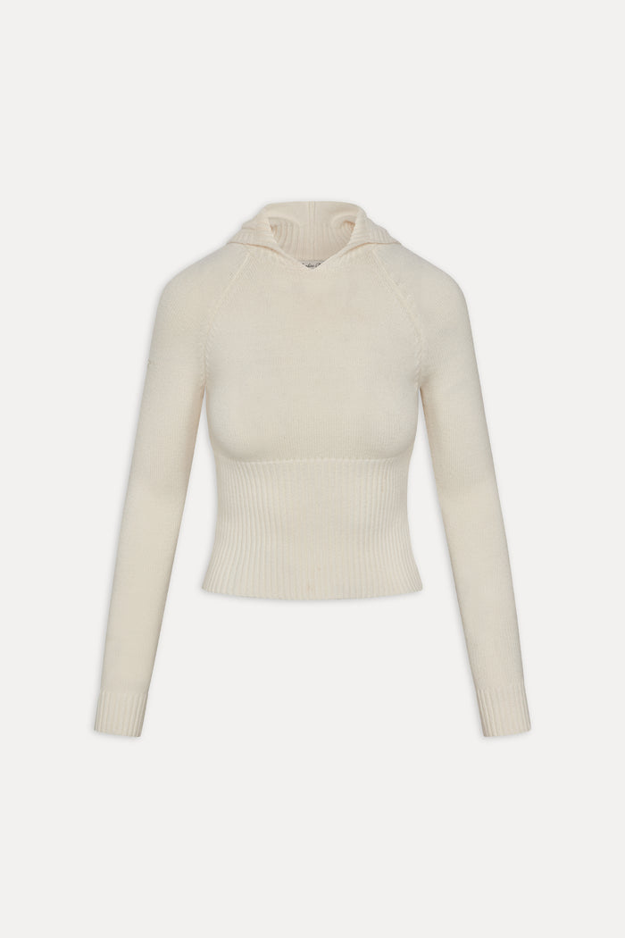 Hazel Knit Hoodie - Honeymoon