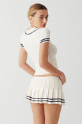 honeymoon knit pleated skirt sugar