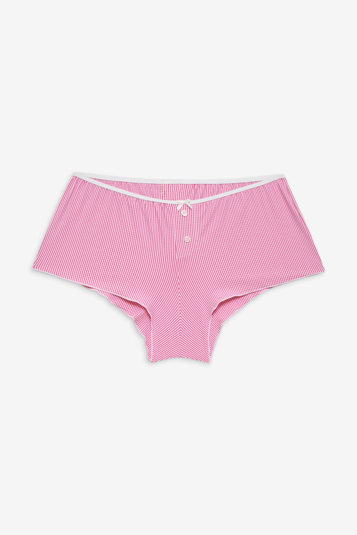 Indio Seersucker Short in Pink Stripe