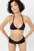 Ivy Triangle Bikini Top Black