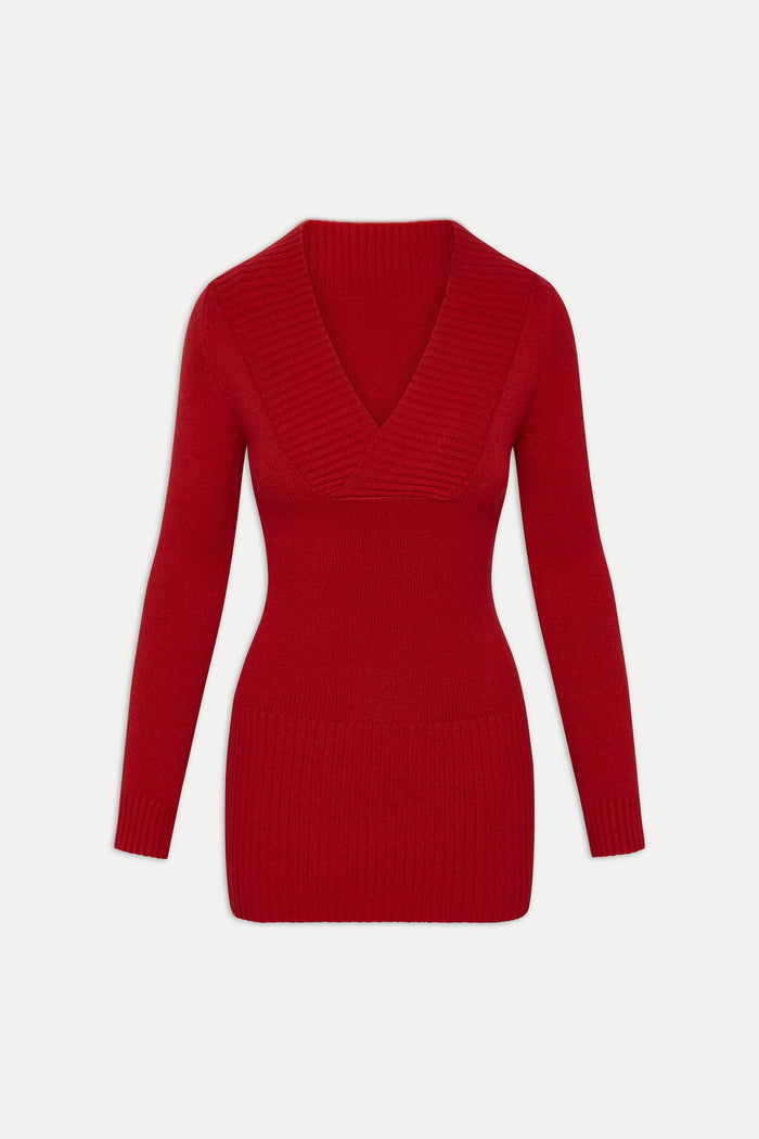 Jade Long Sleeve Knit Mini Dress - Heartstrings
