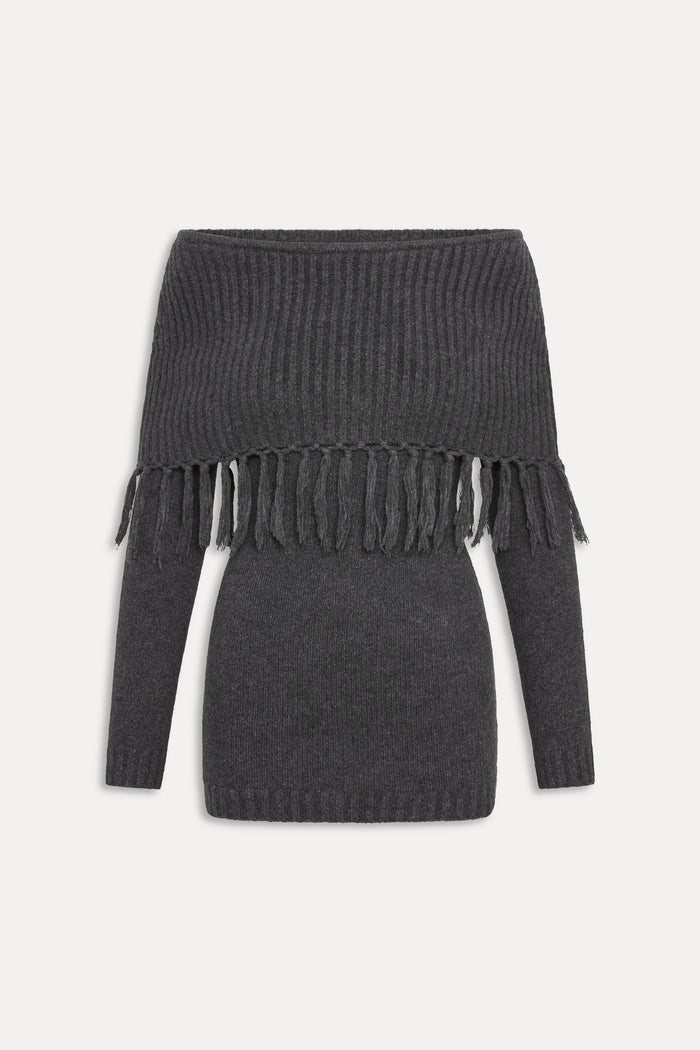 Jane Sweater Mini Dress - Winter Skies