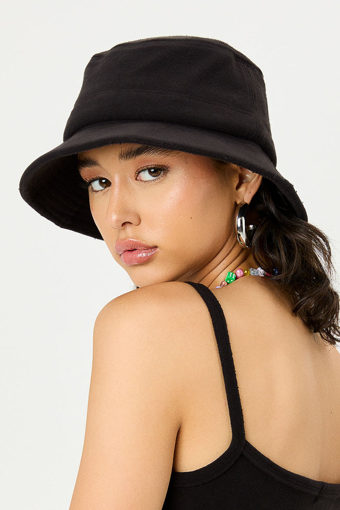 Jax Black Terry Bucket Hat