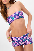 Jean Shine Bandeau Bikini Top Purple Hibiscus
