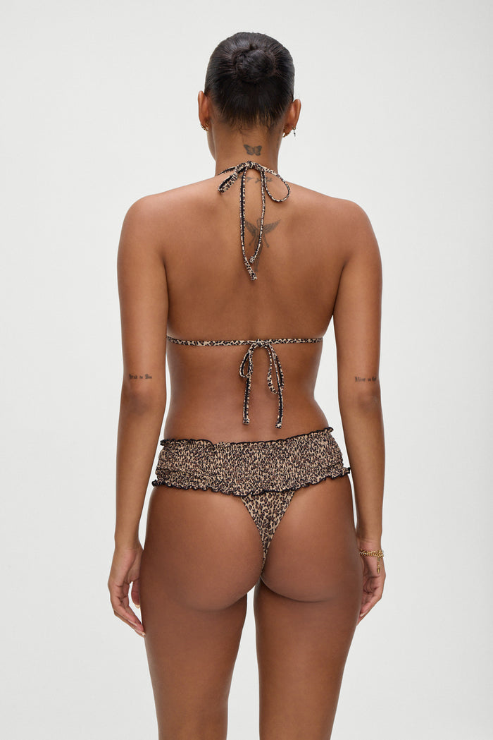 Jessup Halter Bikini Top Baby Leopard