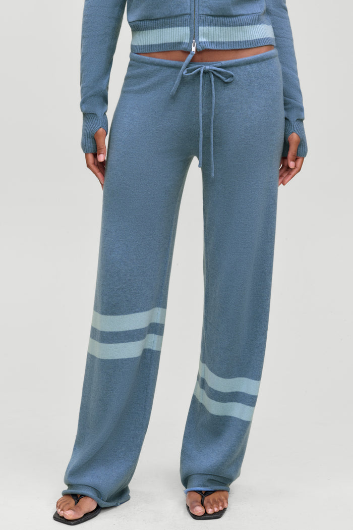 Jude Cashmere Lounge Pant - Blue Lake