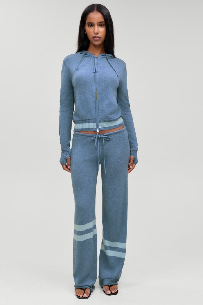 Jude Cashmere Lounge Pant - Blue Lake