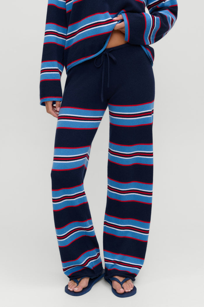 Jude Cashmere Lounge Pant - Rugby Stripe