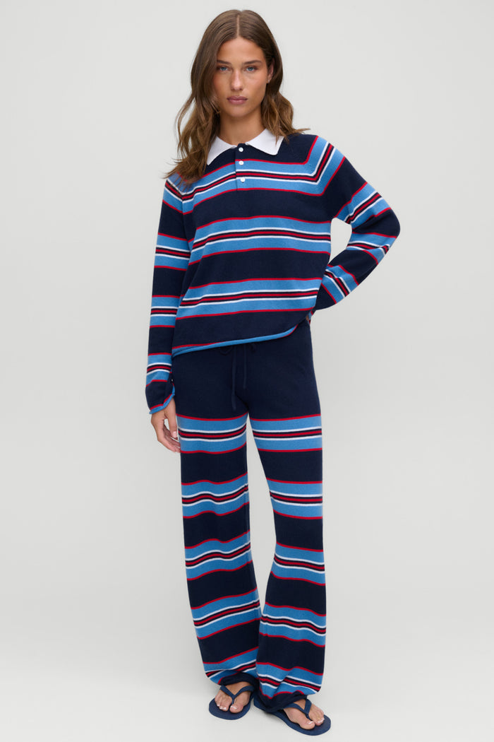 Jude Cashmere Lounge Pant - Rugby Stripe