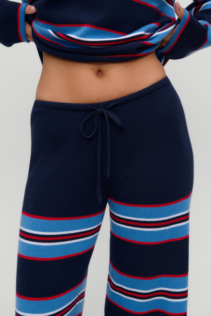 Jude Cashmere Lounge Pant - Rugby Stripe