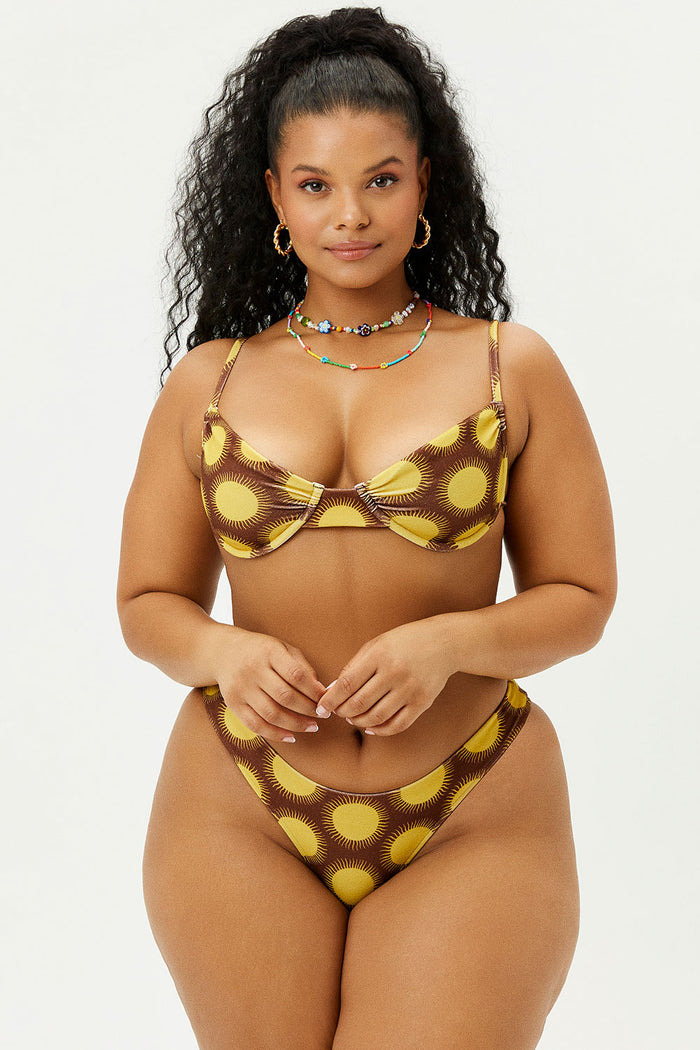 Katarina Golden Terry Cheeky Bikini Bottom Extended