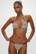 Kealy Halter Bikini Top Zebra