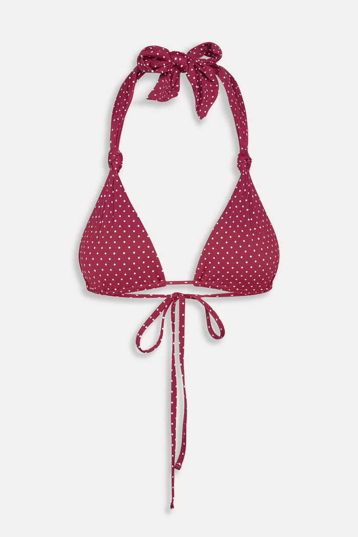 Kealy Polka Dot Bikini Top - Tuscany