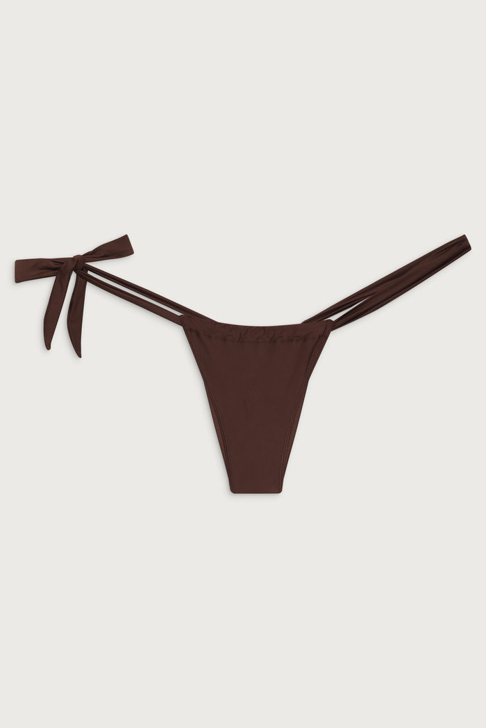 Kealy Tie Side Cheeky Bikini Bottom Cinnamon