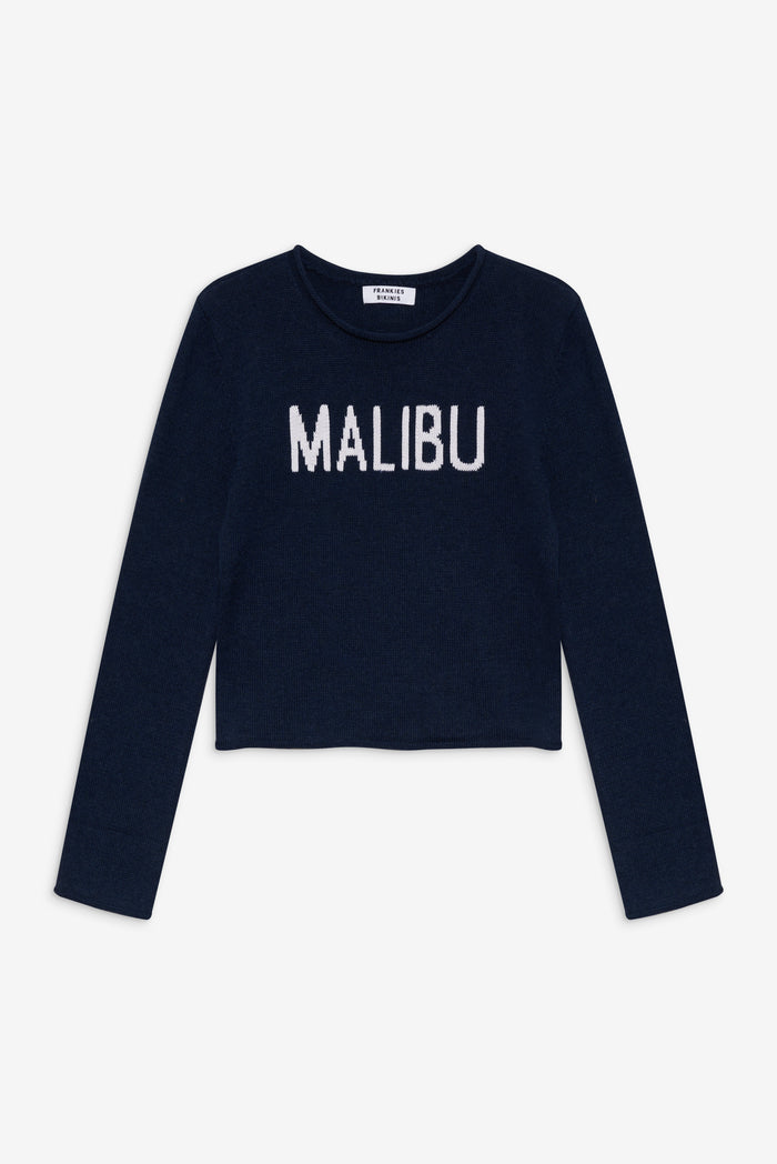 Kennedy Cotton Knit Sweater Malibu in Navy Blue