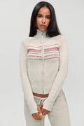 Kingston Cotton Knit Zip Up - Taos