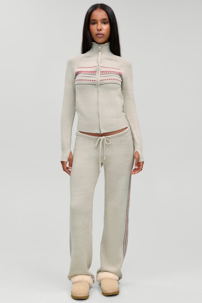 Kingston Cotton Knit Zip Up - Taos