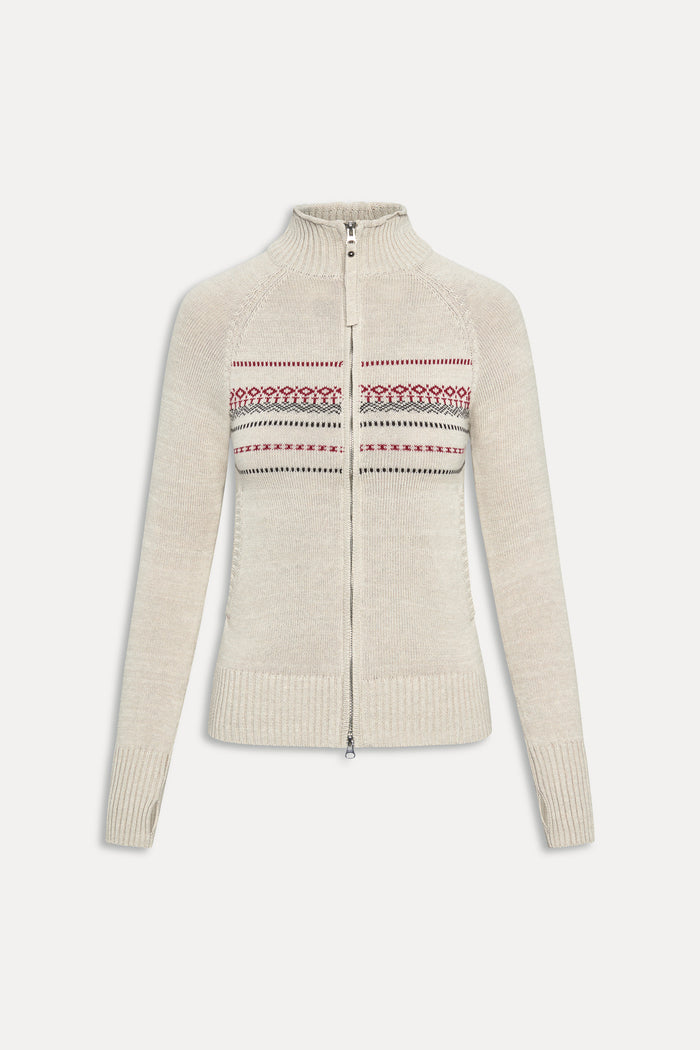 Kingston Cotton Knit Zip Up - Taos