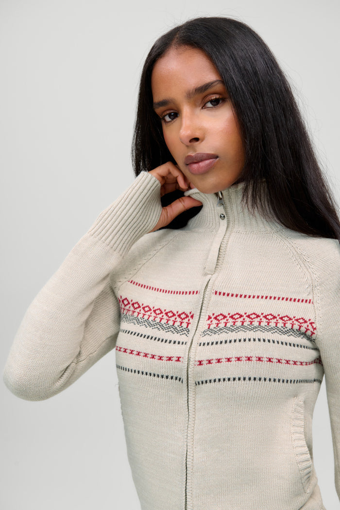 Kingston Cotton Knit Zip Up - Taos