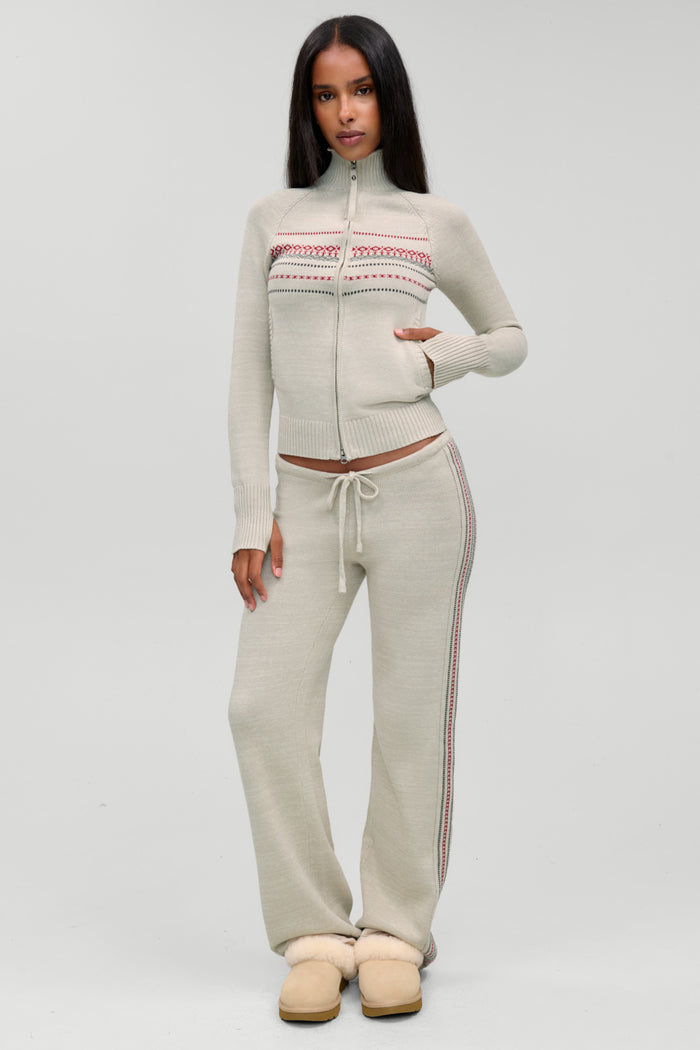 Kingston Cotton Knit Zip Up - Taos