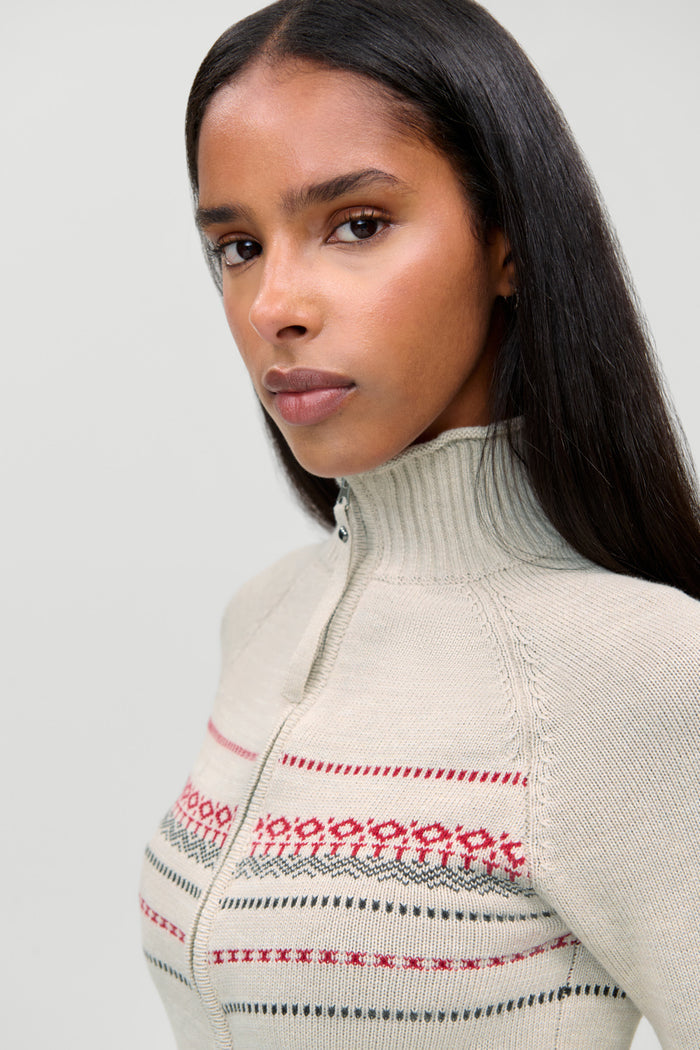 Kingston Cotton Knit Zip Up - Taos