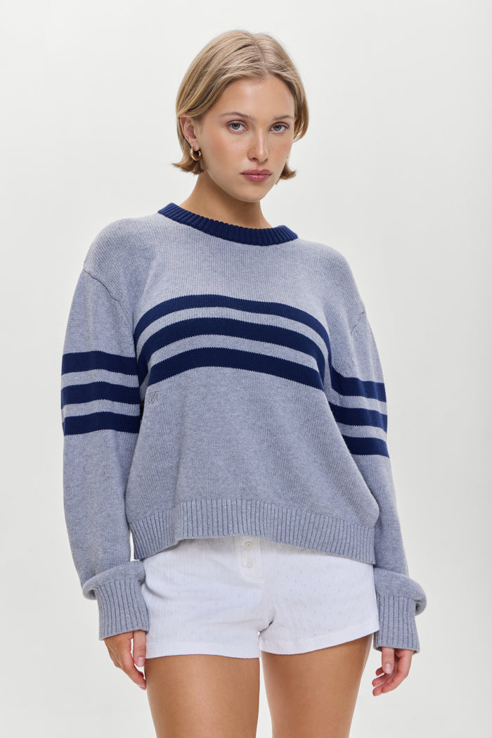Kip Oversized Crewneck Sweater Rain Cloud