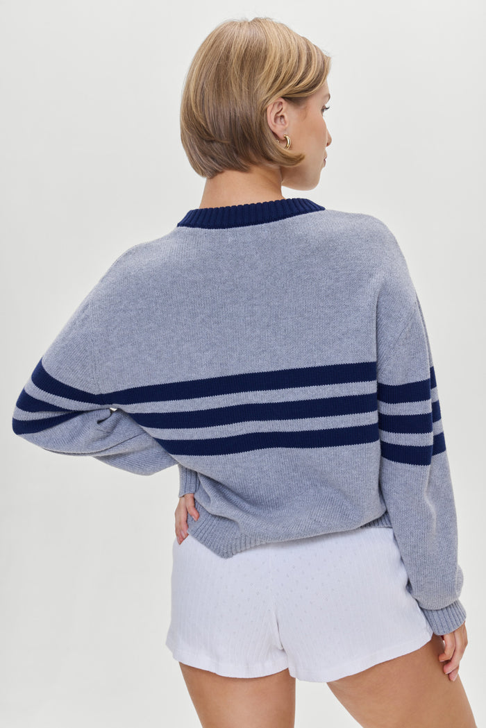 Kip Oversized Crewneck Sweater Rain Cloud