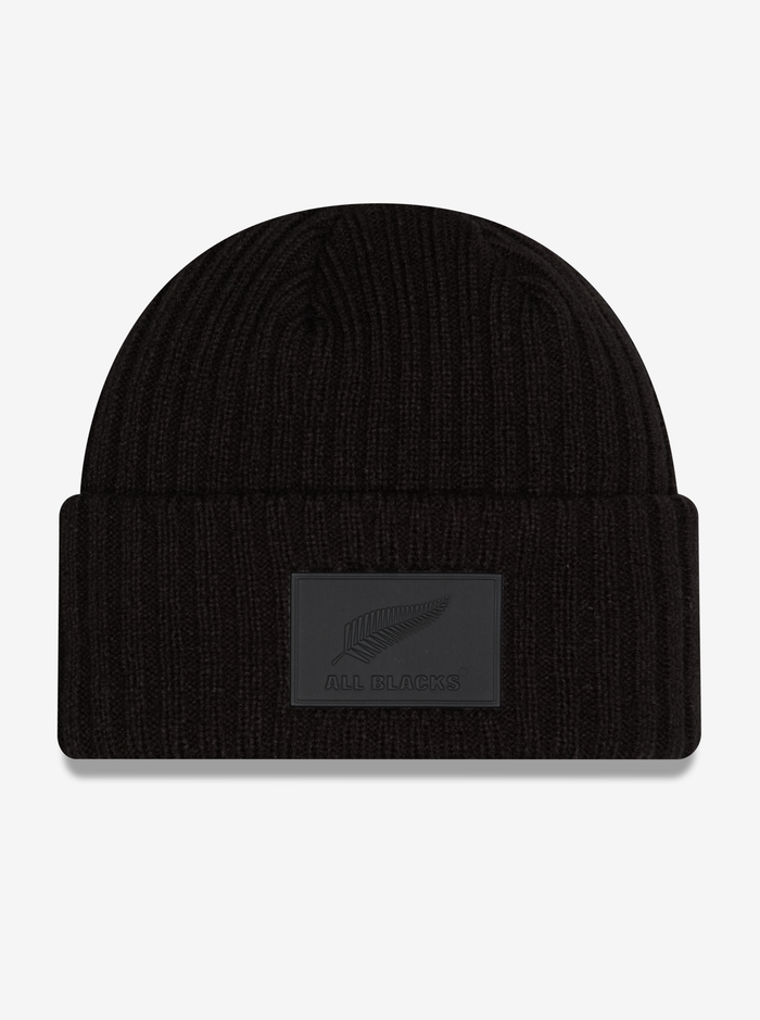 Knitted All Blacks TPU Badge Beanie